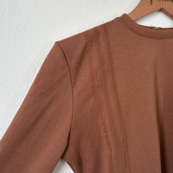 Adidas Ivy Park Bodysuit Womens XL Brown Beyonce Long Sleeve 3 Stripe Athletic - Picture 4 of 9